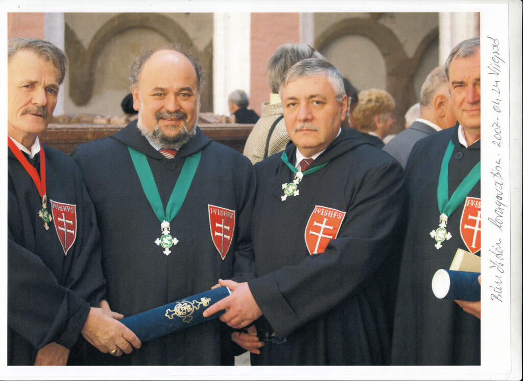 lg Mihály Ferenc Skandináviai Nagyprior, lg dr Bán István, lg dr Sebestyén Gábor és lg dr Tarjányi József